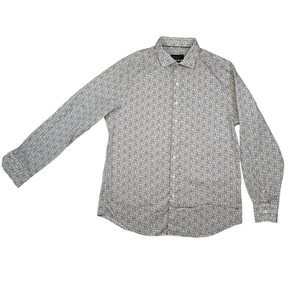 Bugatchi Men's XL Shaped Fit Comfort Stretch Long Sleeve Shirt - Multi-Color